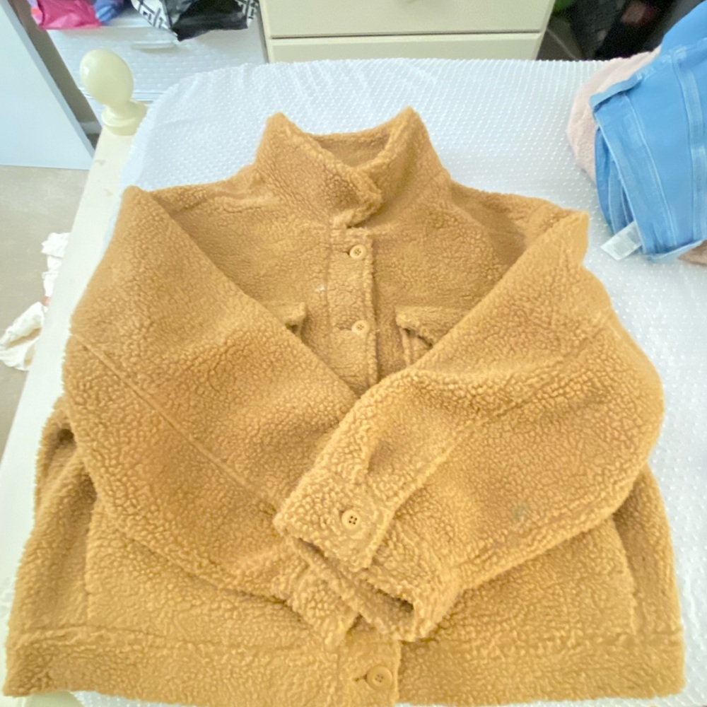 American Eagle Sweater Tan Jacket